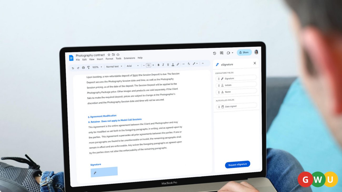 Google Workspace Update: eSignature pro Google Dokumenty a Google Drive