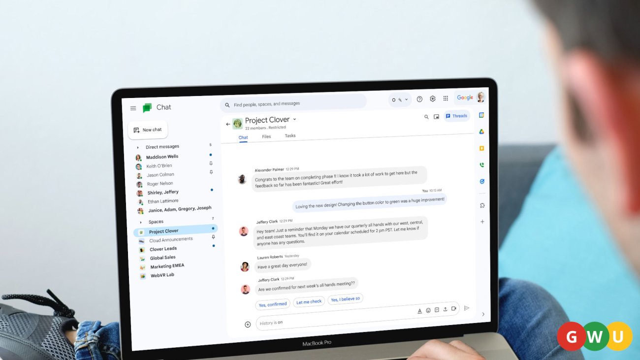 Google Workspace Update: Rozšíření inteligentních odpovědí v Google Chat